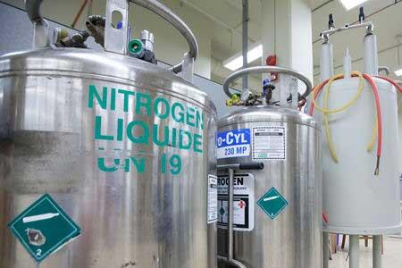 Liquid nitrogen tanks