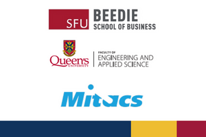 Photo: Beedie, Engineering and Applied Science and Mitacs Logos