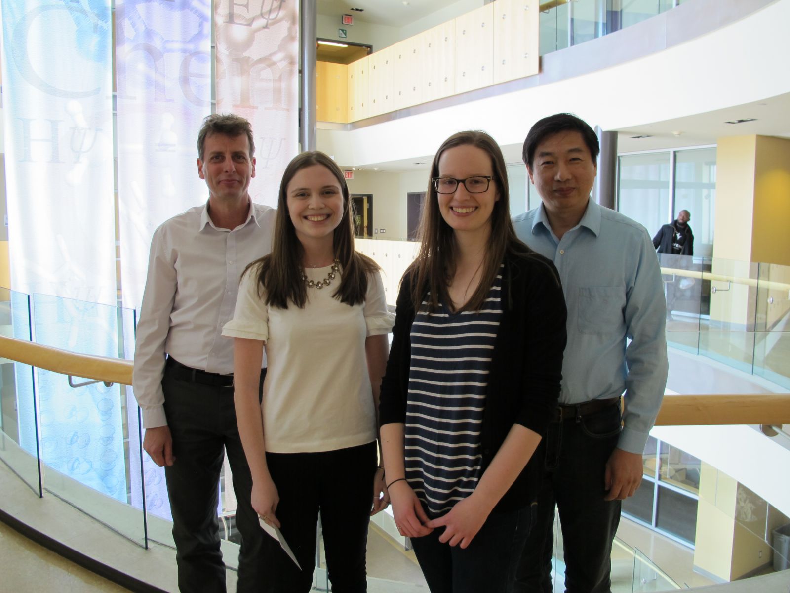 Photo: Dr. Peter Loock, Vanessa Romano, Rebecca Modler and Dr. Gang Wu