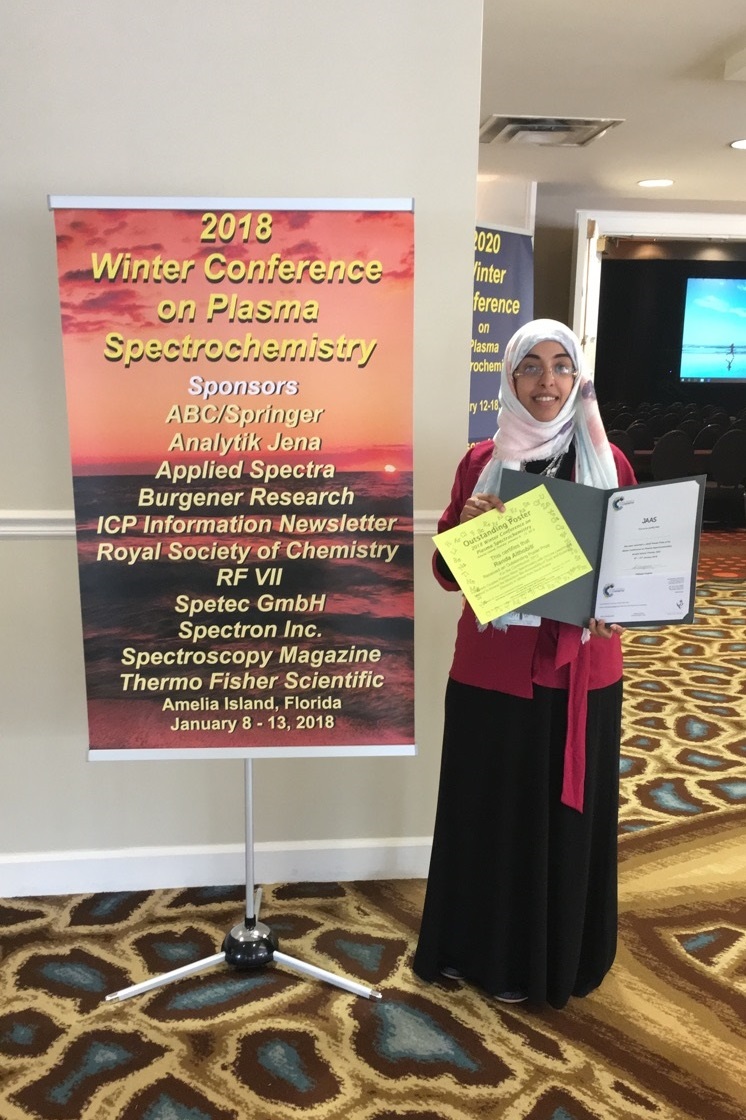 Photo: Randa at the 2018 Winter Conference on Plasma Spectrochemistry